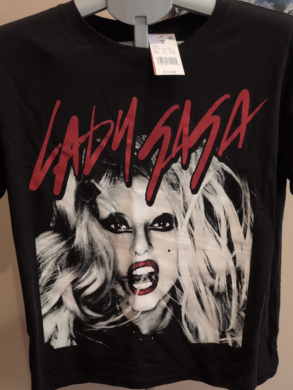 Lady Gaga Black Short Sleeve Graphic Tee